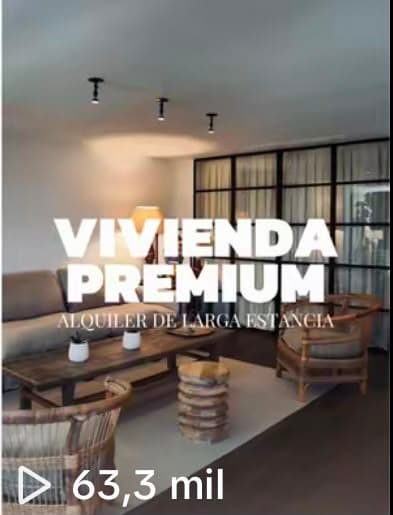 Salón de una vivienda premium en alquiler de larga estancia
